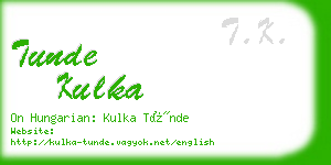 tunde kulka business card